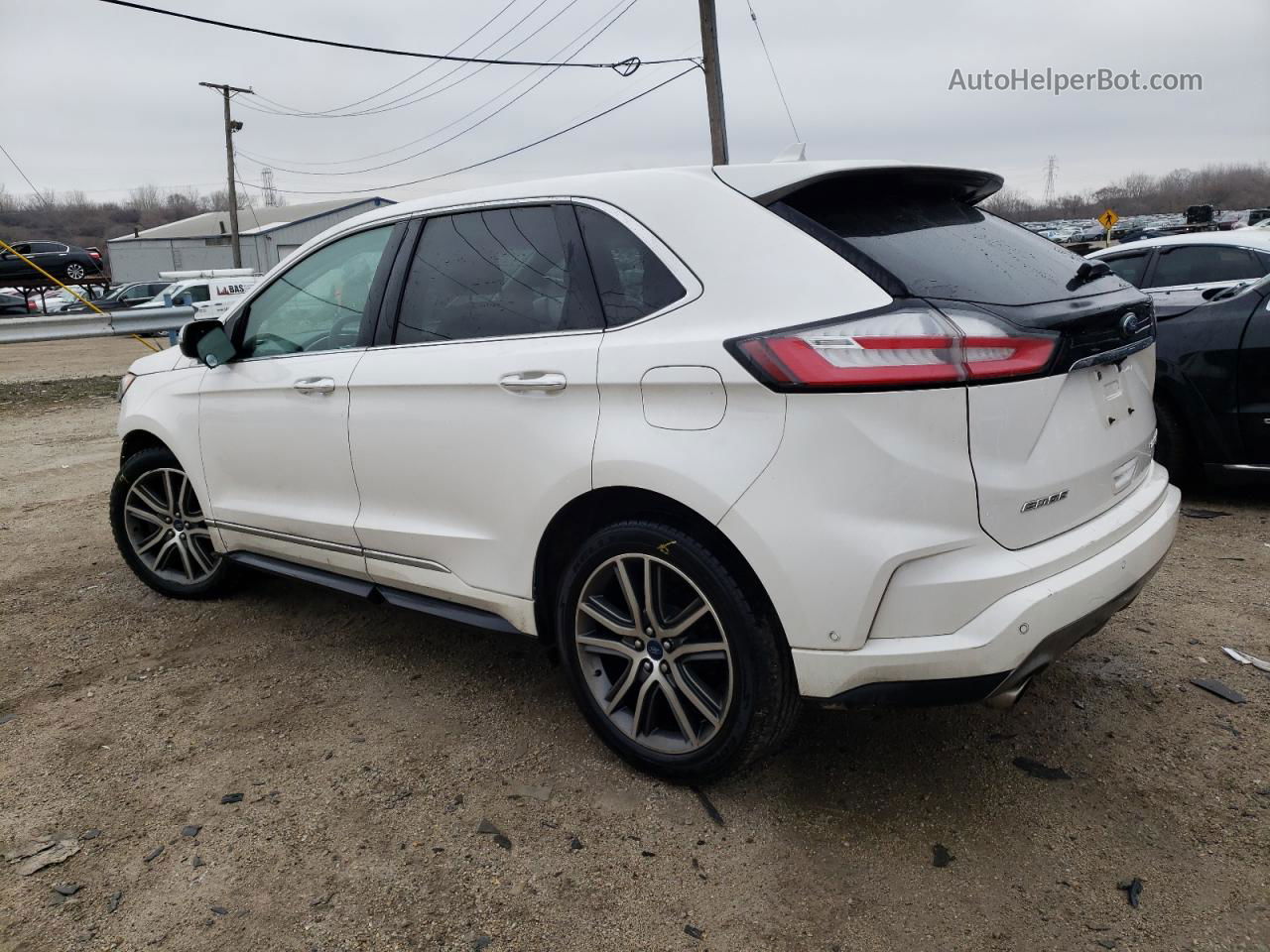 2019 Ford Edge Titanium Белый vin: 2FMPK4K97KBB74933