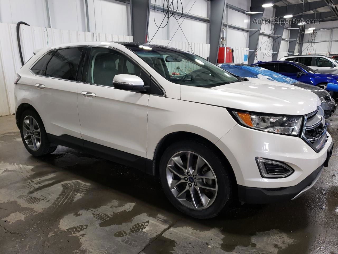 2016 Ford Edge Titanium Белый vin: 2FMPK4K98GBB73040