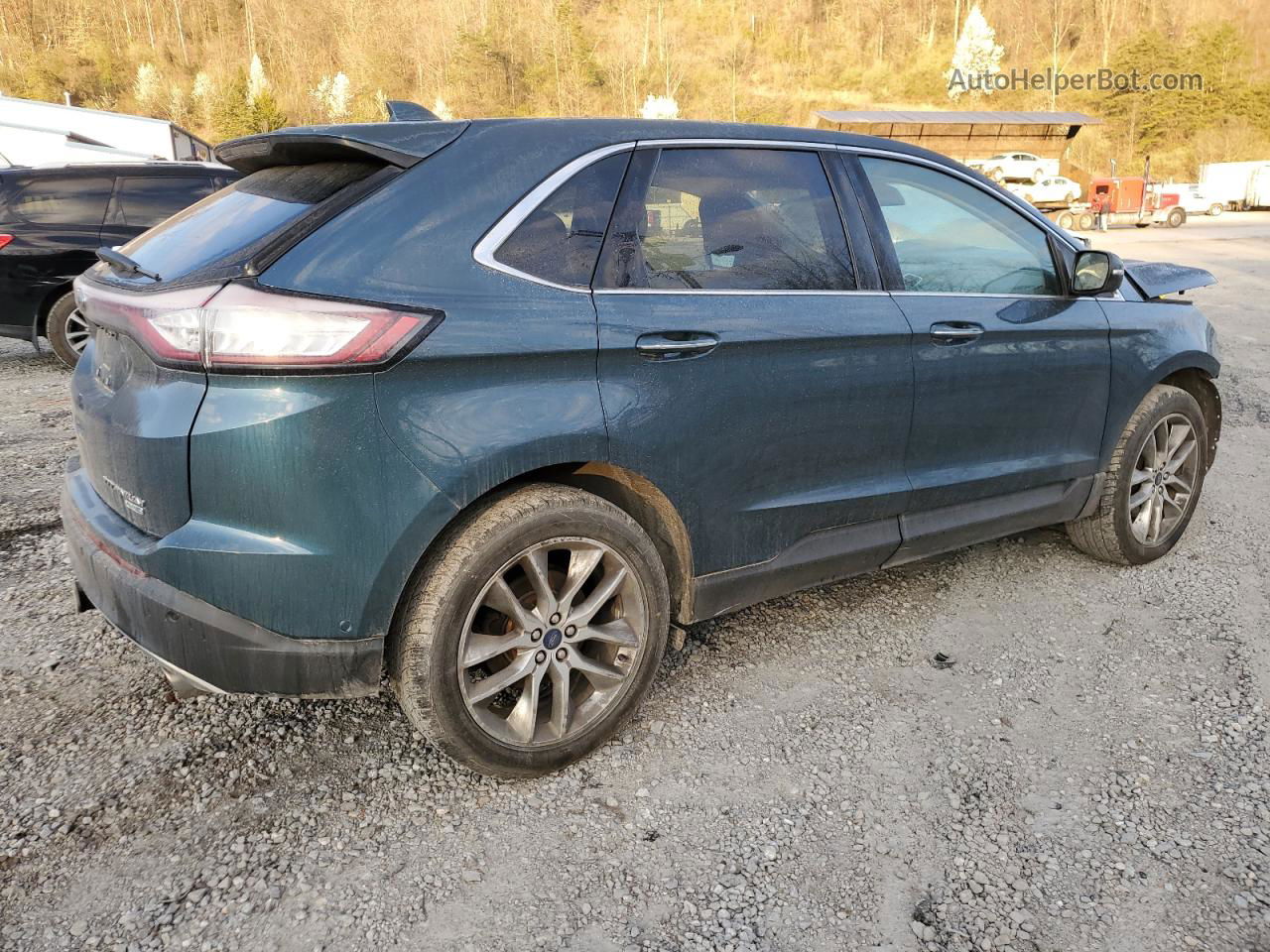 2016 Ford Edge Titanium Blue vin: 2FMPK4K98GBC57617