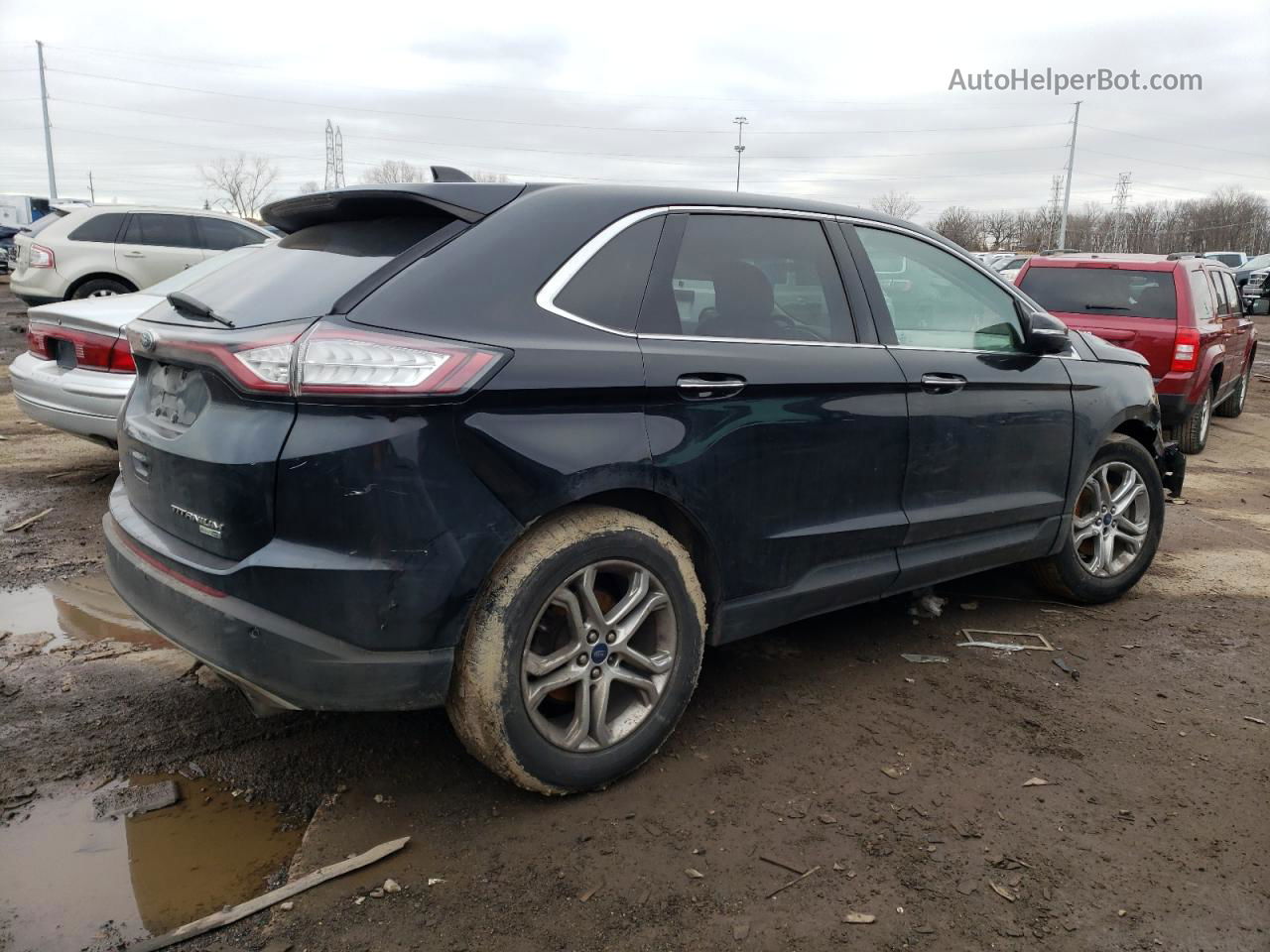 2017 Ford Edge Titanium Black vin: 2FMPK4K98HBB11834