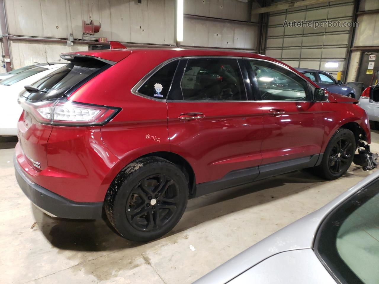 2017 Ford Edge Titanium Red vin: 2FMPK4K98HBB31890