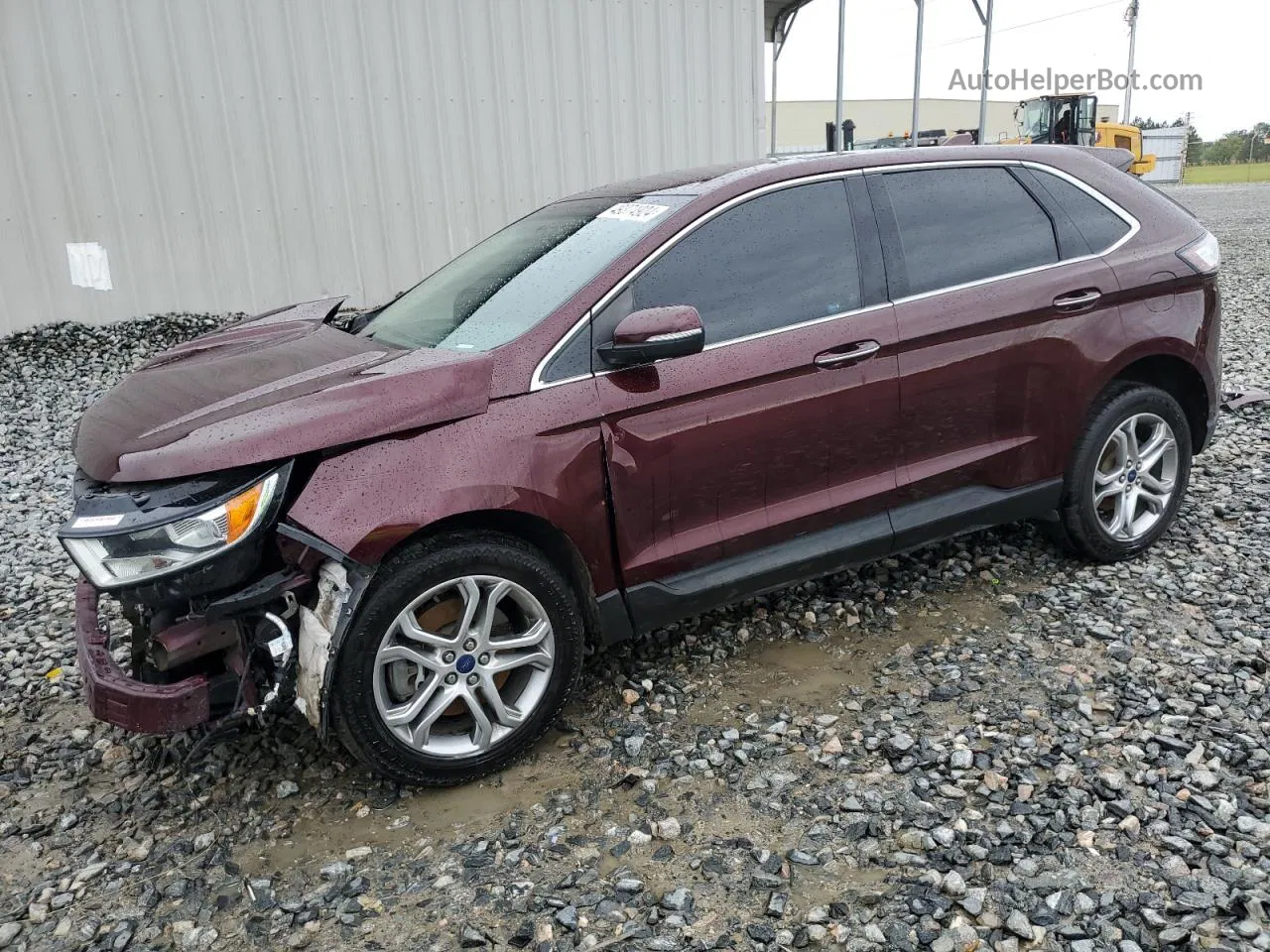 2017 Ford Edge Titanium Burgundy vin: 2FMPK4K98HBB33333