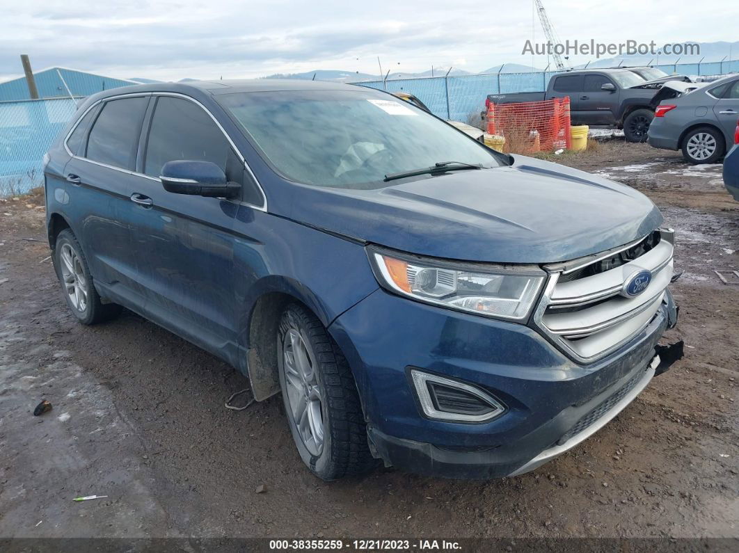 2017 Ford Edge Titanium Blue vin: 2FMPK4K98HBB53713