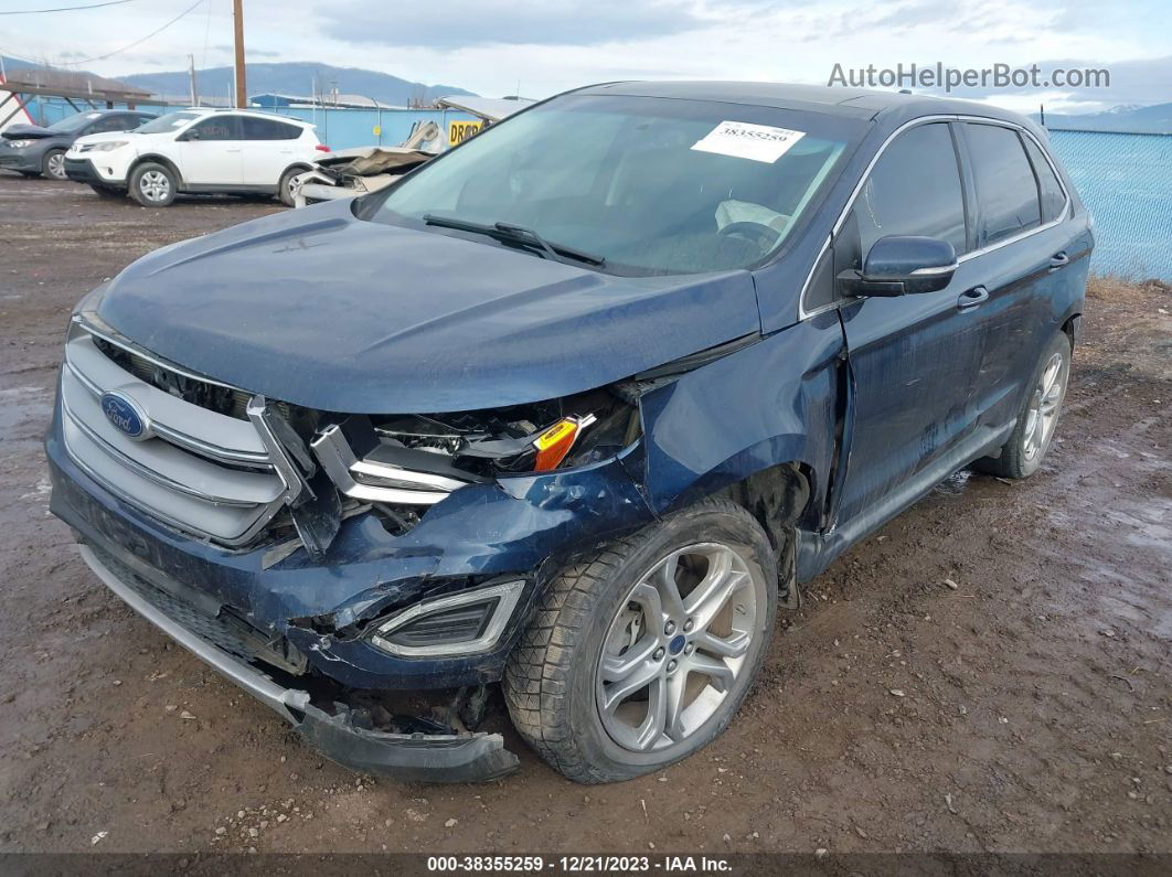 2017 Ford Edge Titanium Blue vin: 2FMPK4K98HBB53713