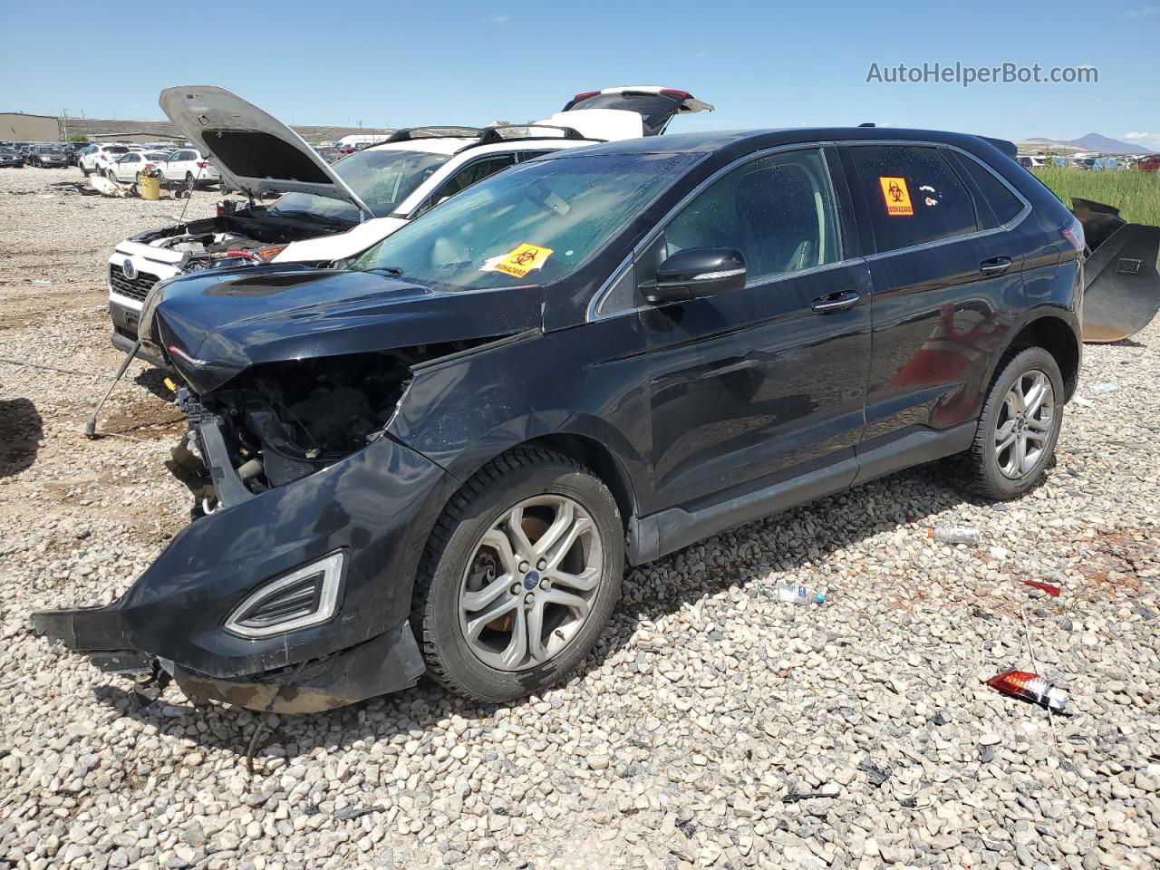 2017 Ford Edge Titanium Black vin: 2FMPK4K98HBB75615