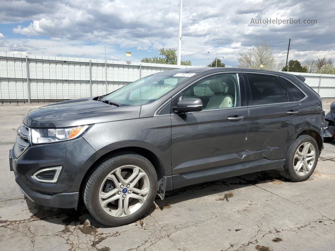 2018 Ford Edge Titanium Серый vin: 2FMPK4K98JBB92260