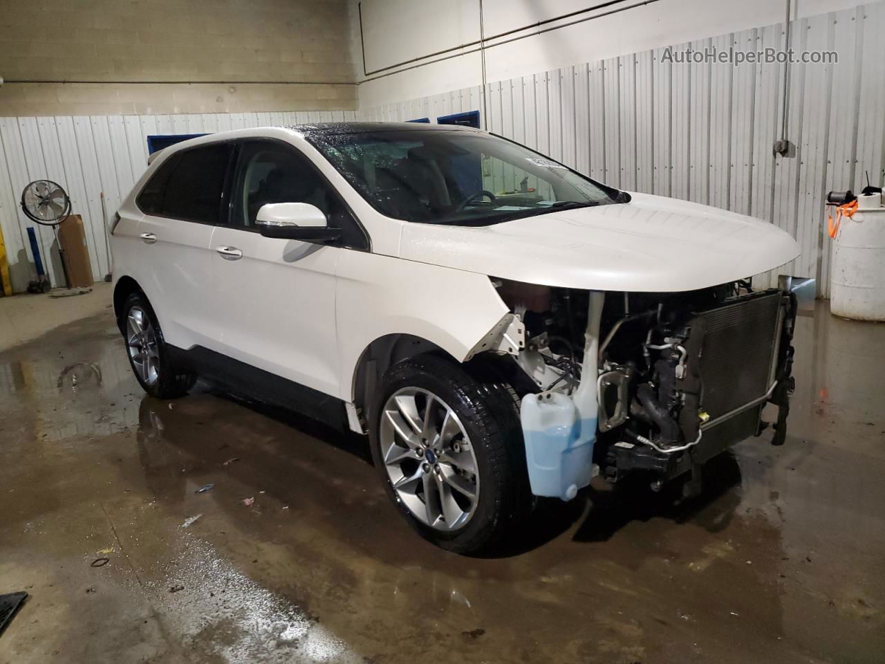 2018 Ford Edge Titanium White vin: 2FMPK4K98JBC39089