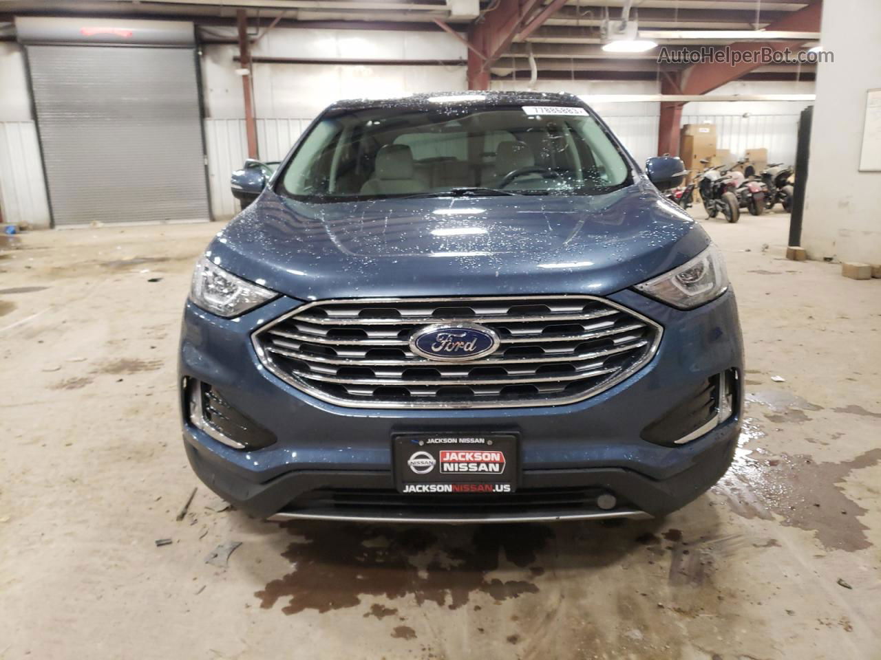 2019 Ford Edge Titanium Синий vin: 2FMPK4K98KBB00386