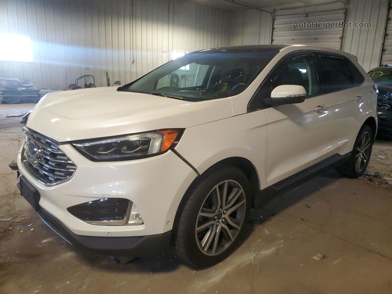 2019 Ford Edge Titanium Белый vin: 2FMPK4K98KBB65979