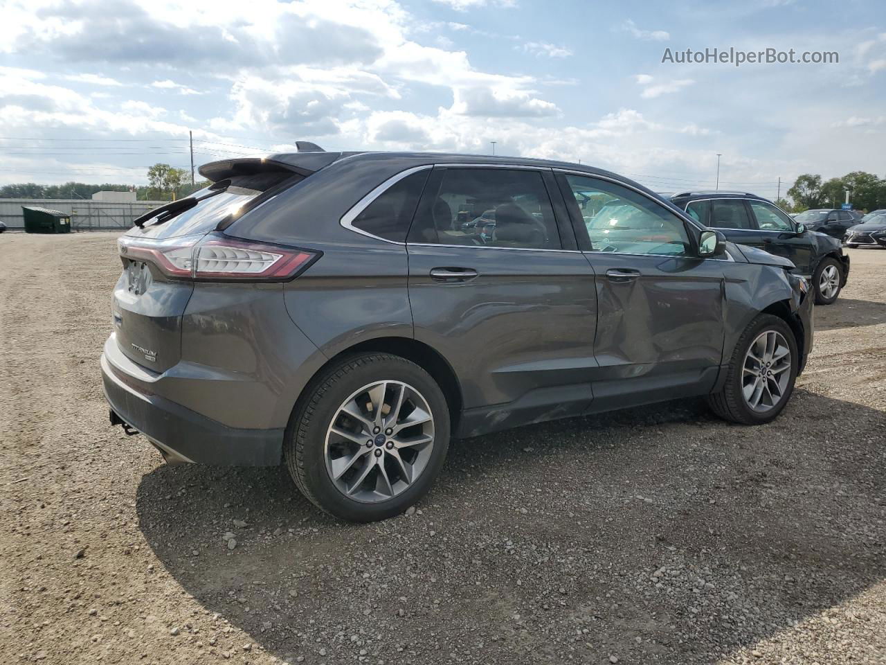 2016 Ford Edge Titanium Черный vin: 2FMPK4K99GBB21111