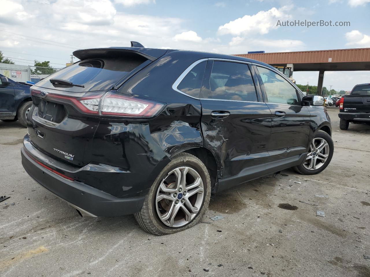 2016 Ford Edge Titanium Черный vin: 2FMPK4K99GBB50401