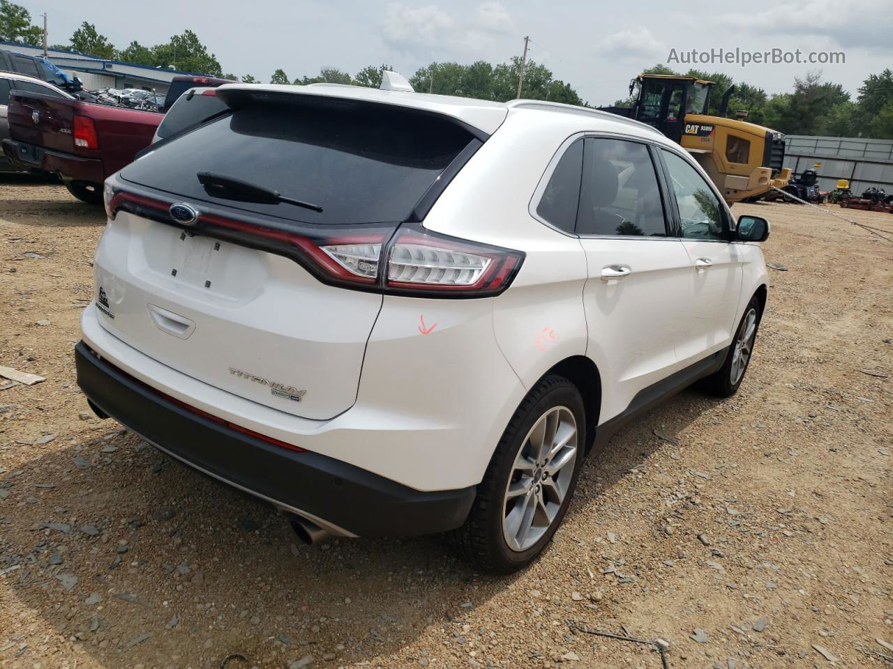 2016 Ford Edge Titanium White vin: 2FMPK4K99GBB72706