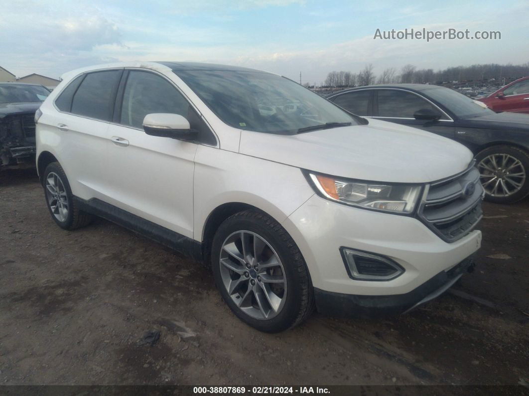 2016 Ford Edge Titanium White vin: 2FMPK4K99GBB93149