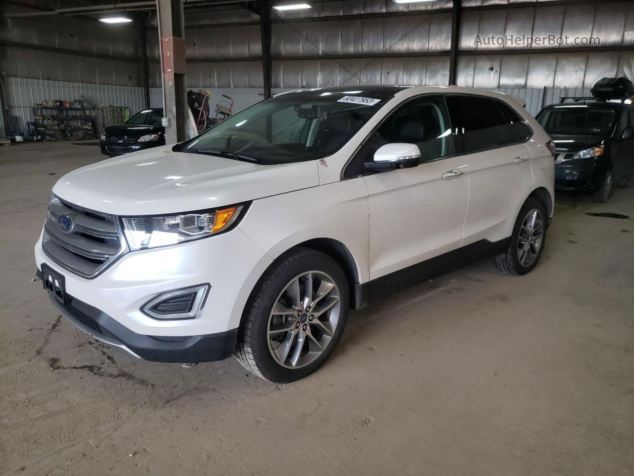 2016 Ford Edge Titanium White vin: 2FMPK4K99GBC24853