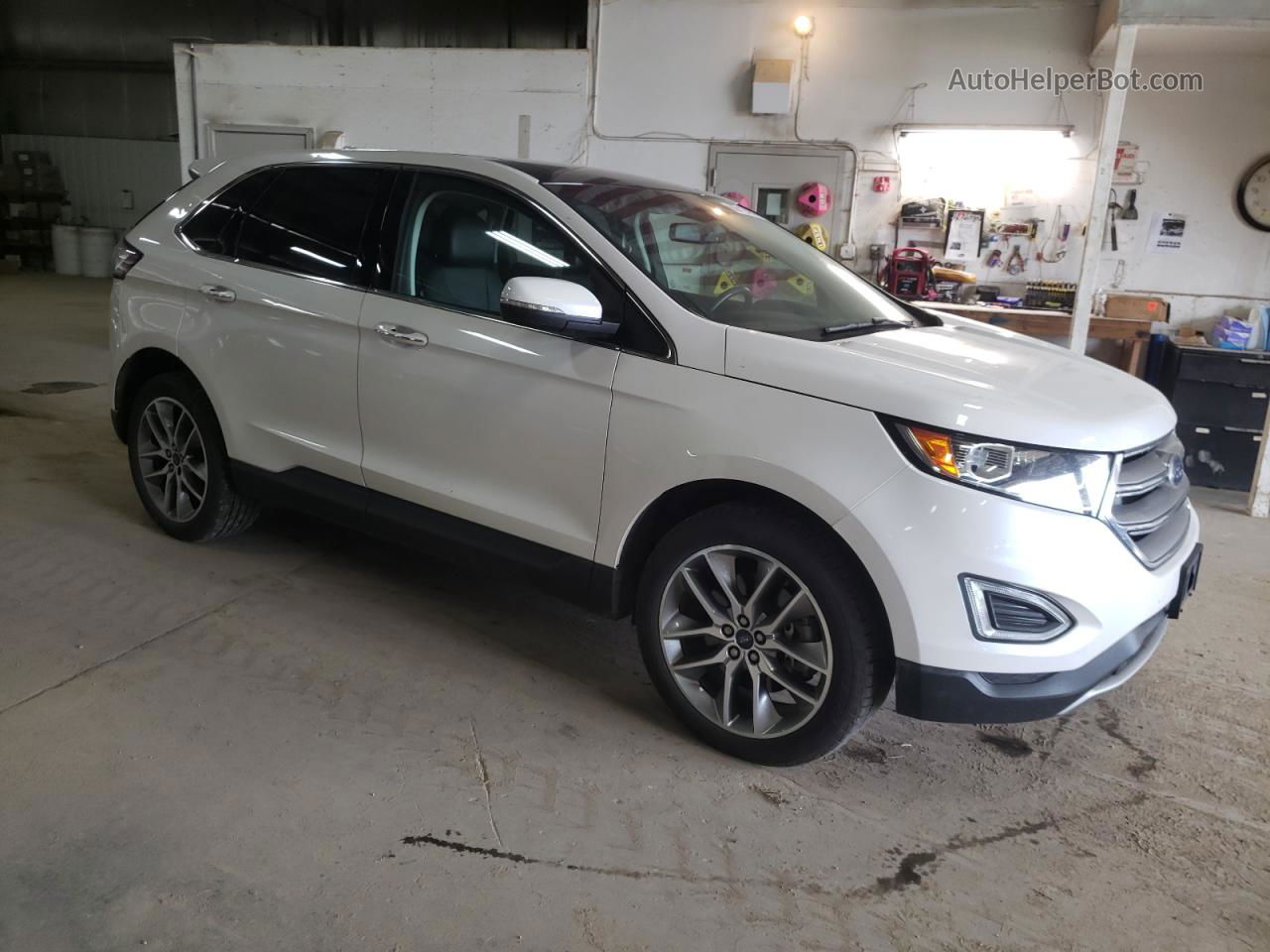 2016 Ford Edge Titanium Белый vin: 2FMPK4K99GBC24853