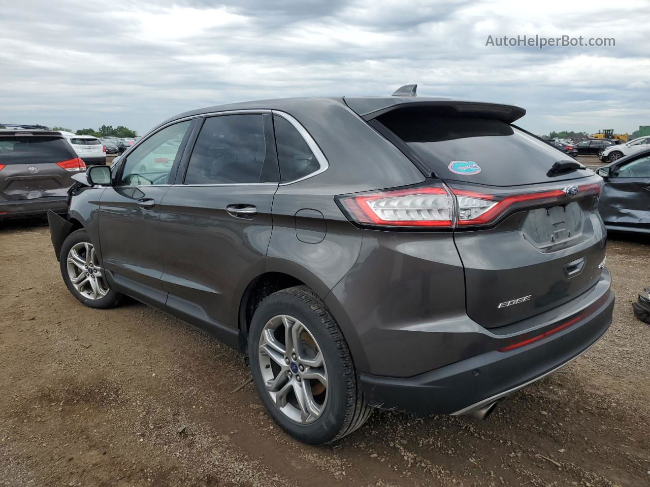 2017 Ford Edge Titanium Серый vin: 2FMPK4K99HBB57592