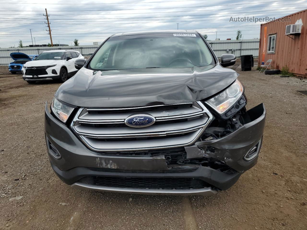 2017 Ford Edge Titanium Серый vin: 2FMPK4K99HBB57592