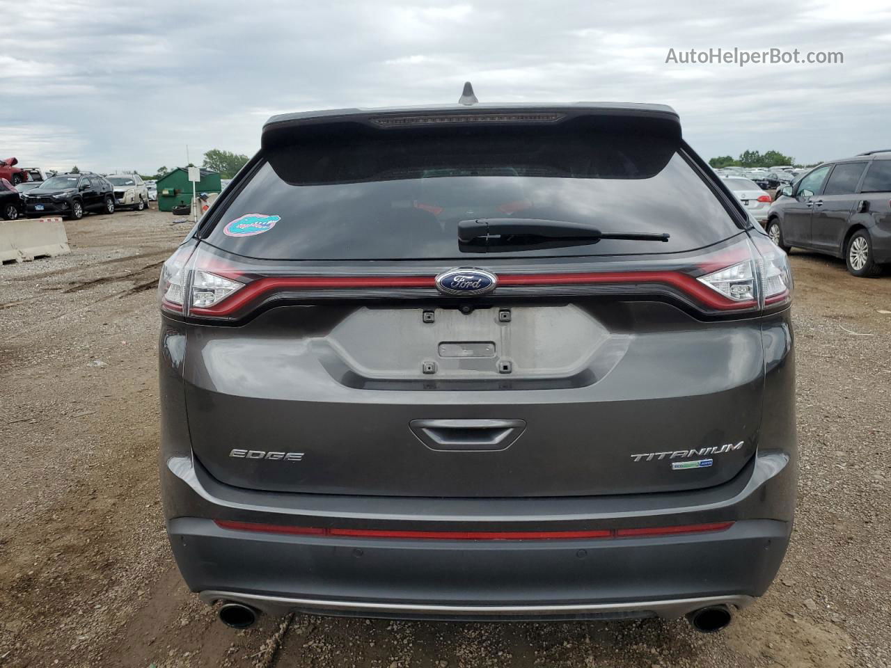 2017 Ford Edge Titanium Серый vin: 2FMPK4K99HBB57592