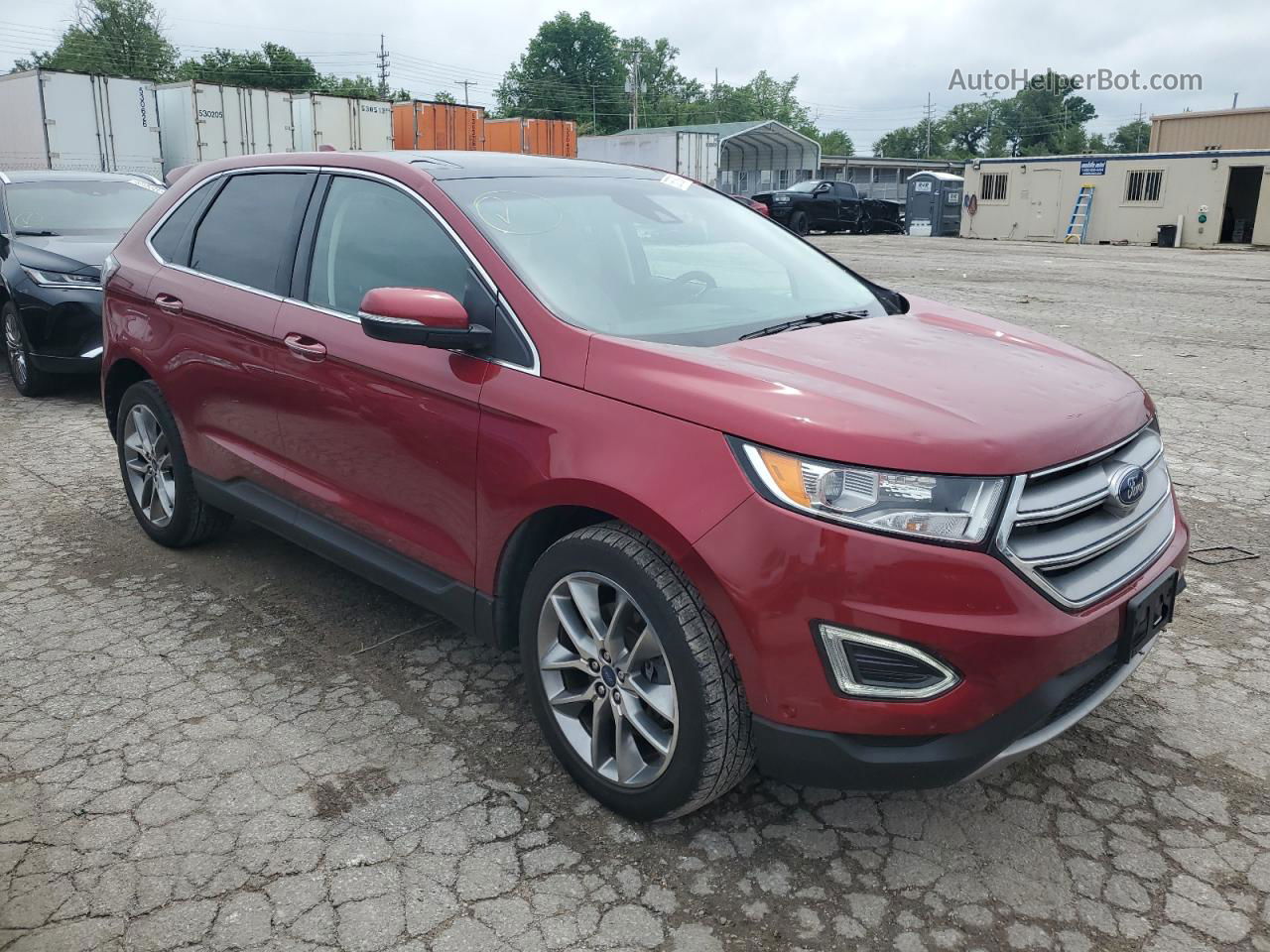 2017 Ford Edge Titanium Maroon vin: 2FMPK4K99HBC21789