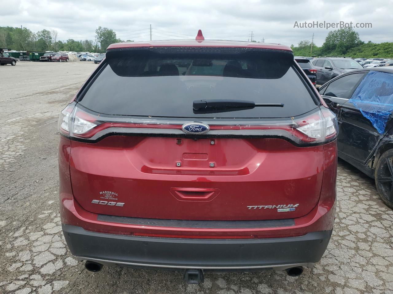 2017 Ford Edge Titanium Maroon vin: 2FMPK4K99HBC21789