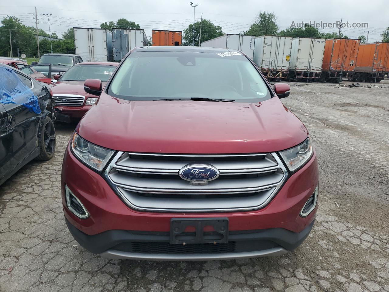 2017 Ford Edge Titanium Maroon vin: 2FMPK4K99HBC21789