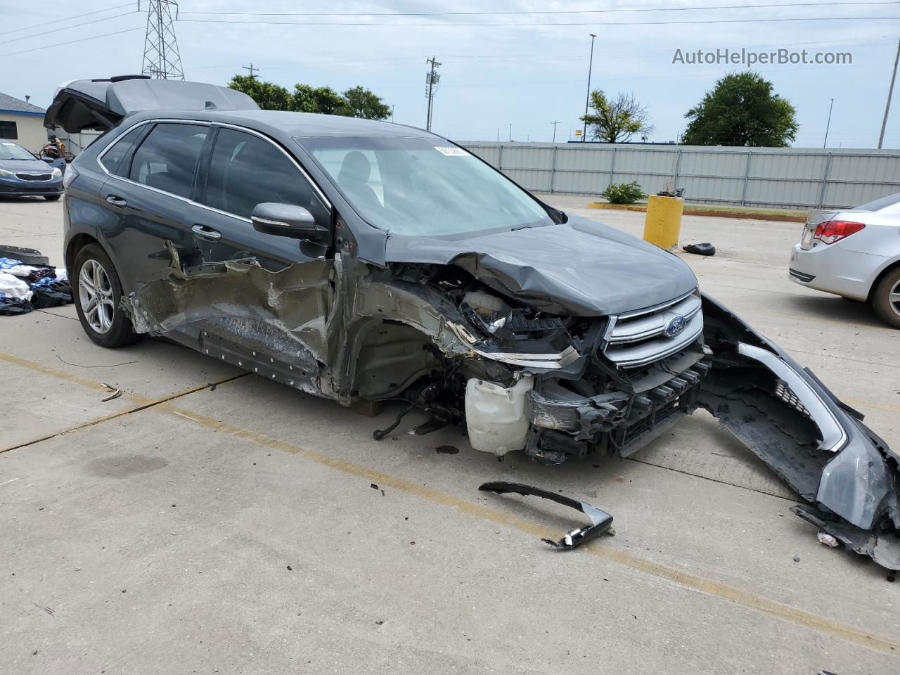 2018 Ford Edge Titanium Gray vin: 2FMPK4K99JBB21214