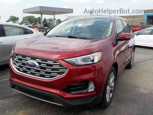 2019 Ford Edge Titanium Красный vin: 2FMPK4K99KBB19884