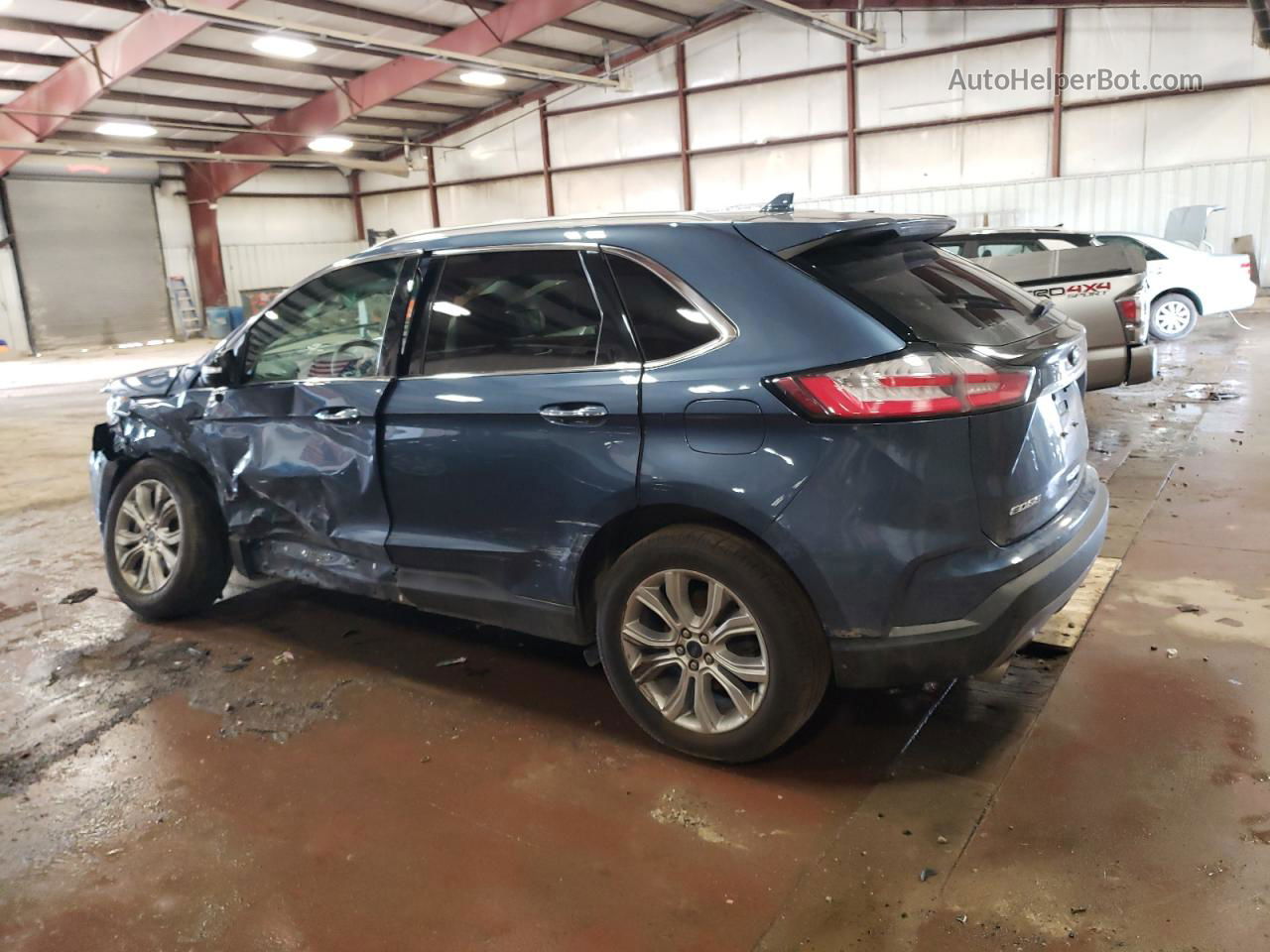 2019 Ford Edge Titanium Blue vin: 2FMPK4K99KBC10346