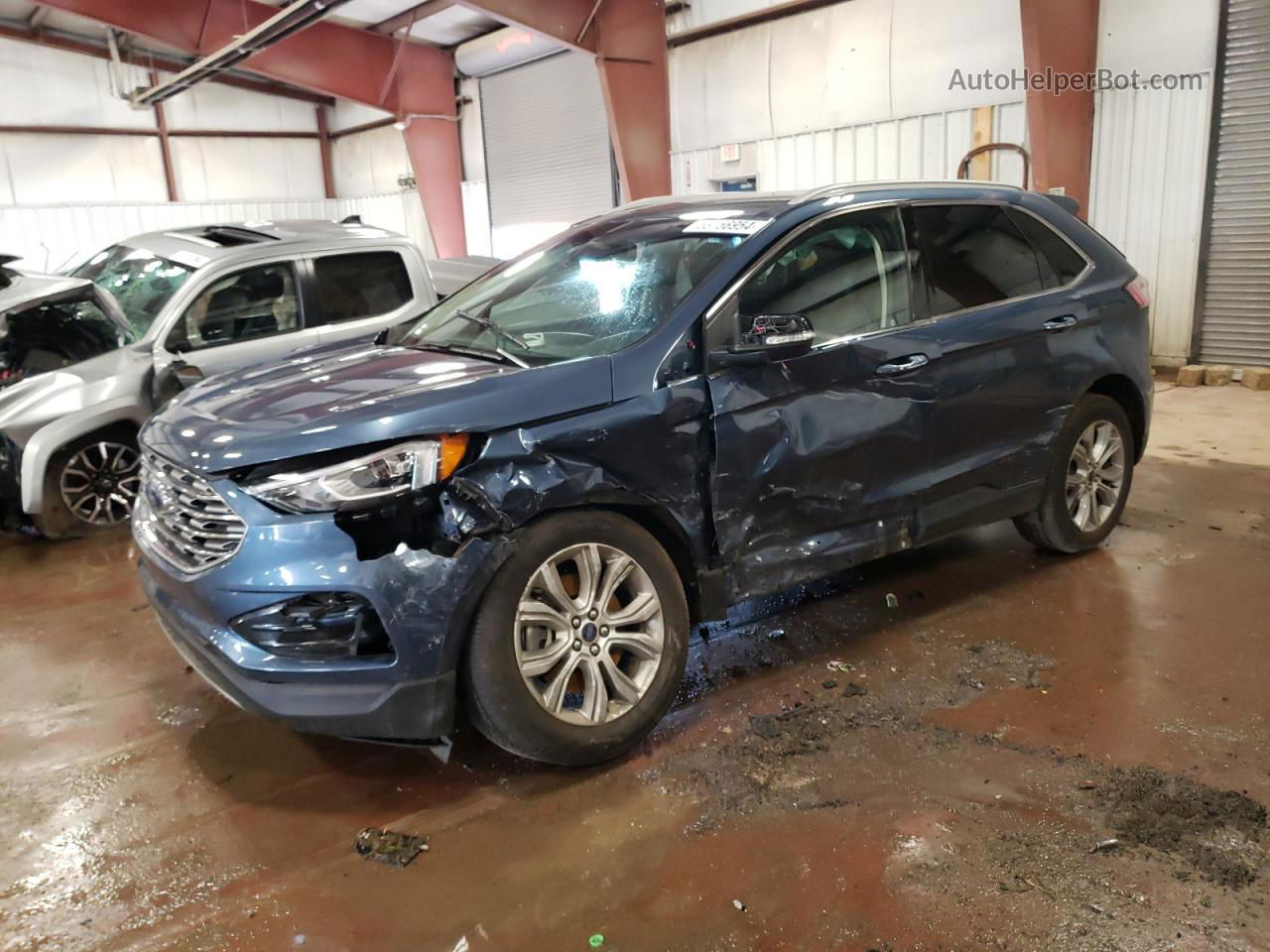 2019 Ford Edge Titanium Blue vin: 2FMPK4K99KBC10346