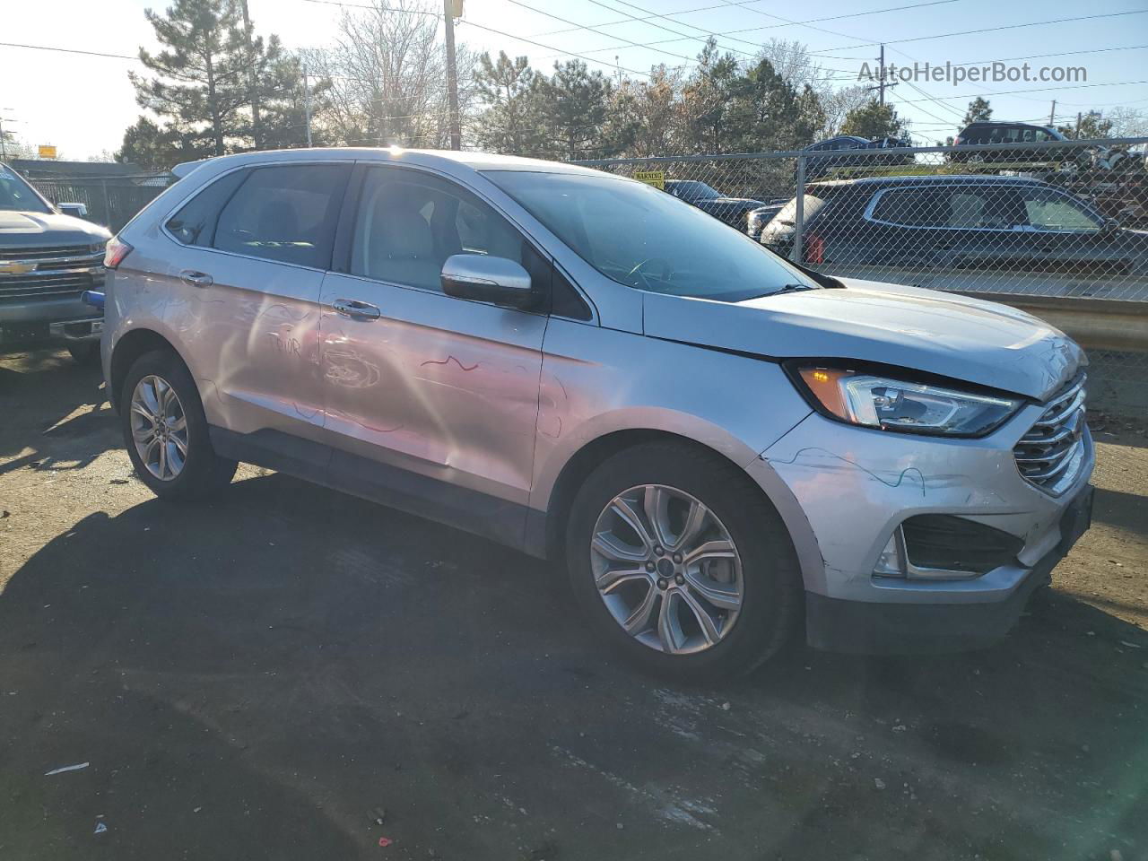 2019 Ford Edge Titanium Silver vin: 2FMPK4K99KBC24473