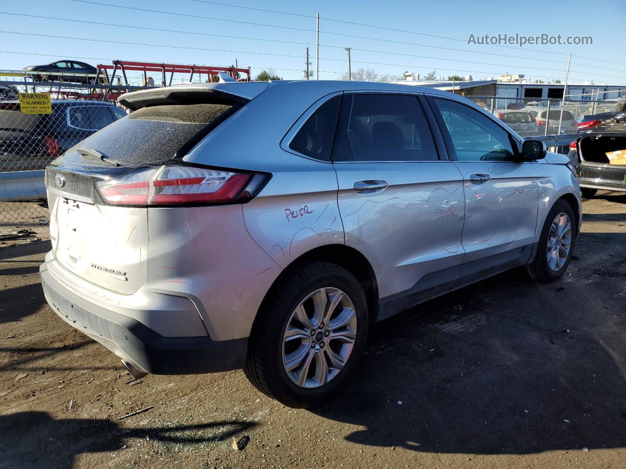 2019 Ford Edge Titanium Silver vin: 2FMPK4K99KBC24473