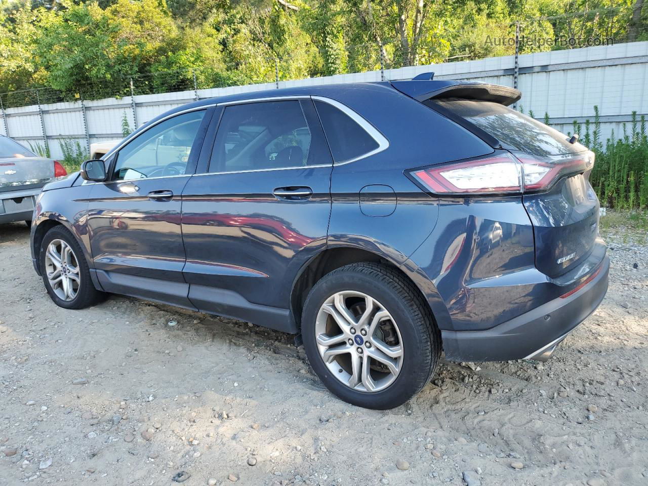 2017 Ford Edge Titanium Синий vin: 2FMPK4K9XHBB58394