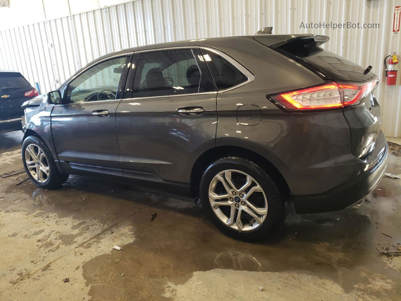 2018 Ford Edge Titanium Серый vin: 2FMPK4K9XJBB39866