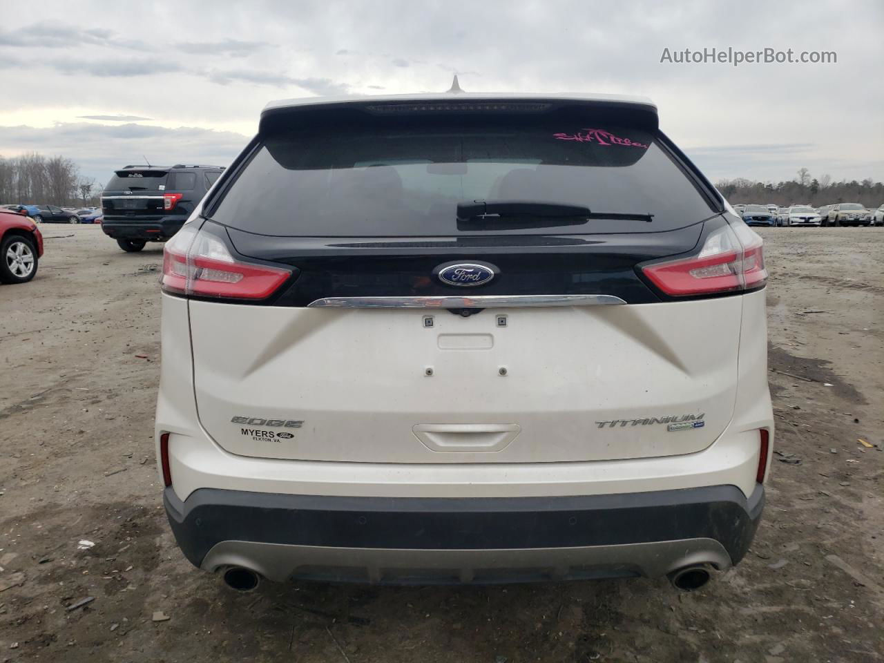 2019 Ford Edge Titanium White vin: 2FMPK4K9XKBB02253