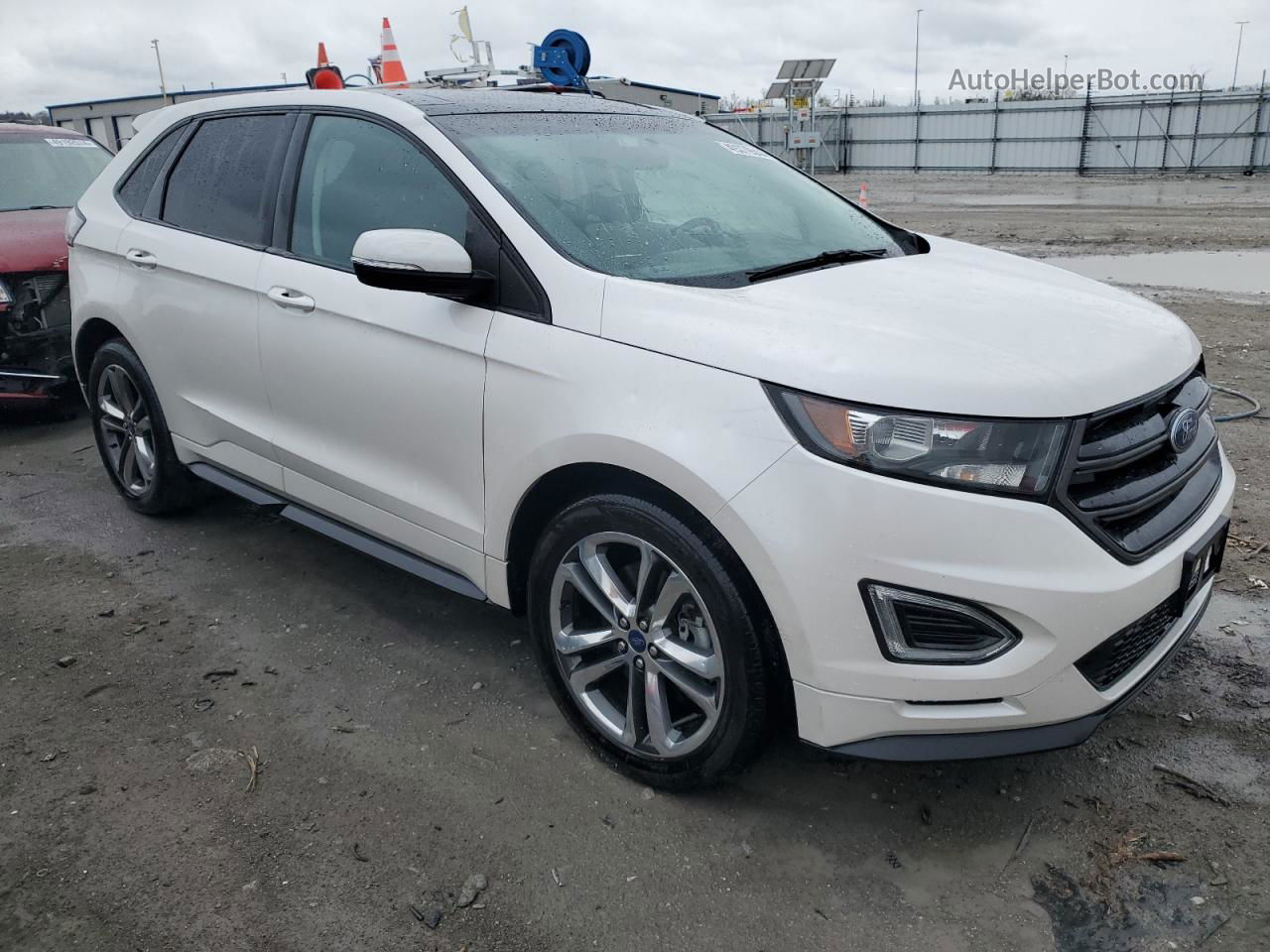 2015 Ford Edge Sport White vin: 2FMTK3AP4FBB30483