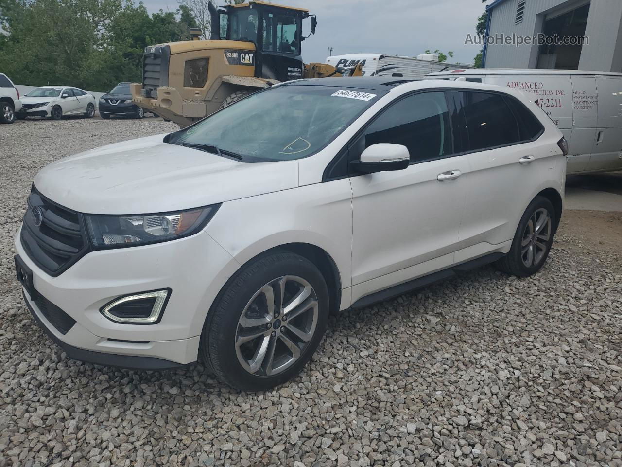 2015 Ford Edge Sport White vin: 2FMTK3AP4FBB30483