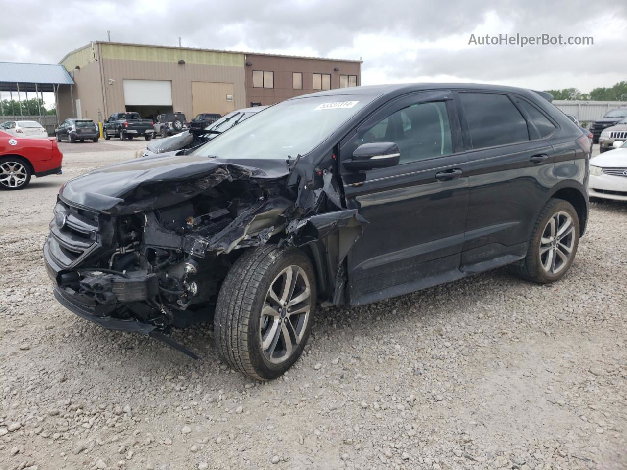 2015 Ford Edge Sport Black vin: 2FMTK3AP4FBB45243