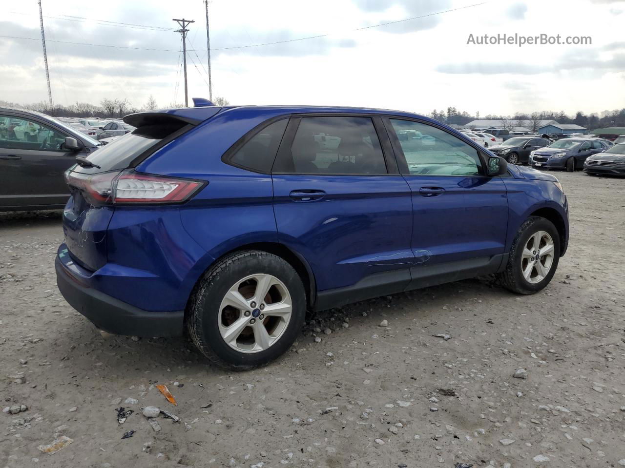 2015 Ford Edge Se Синий vin: 2FMTK3G80FBB39570