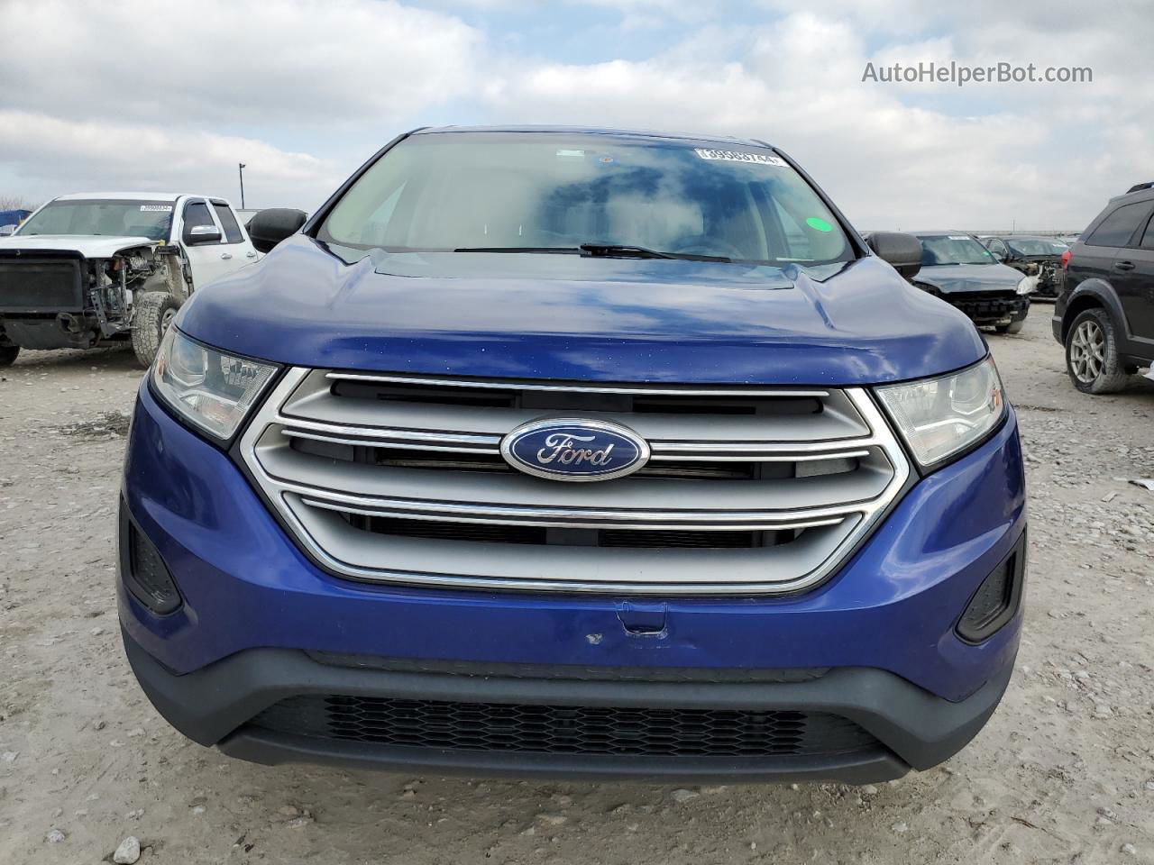 2015 Ford Edge Se Синий vin: 2FMTK3G80FBB39570