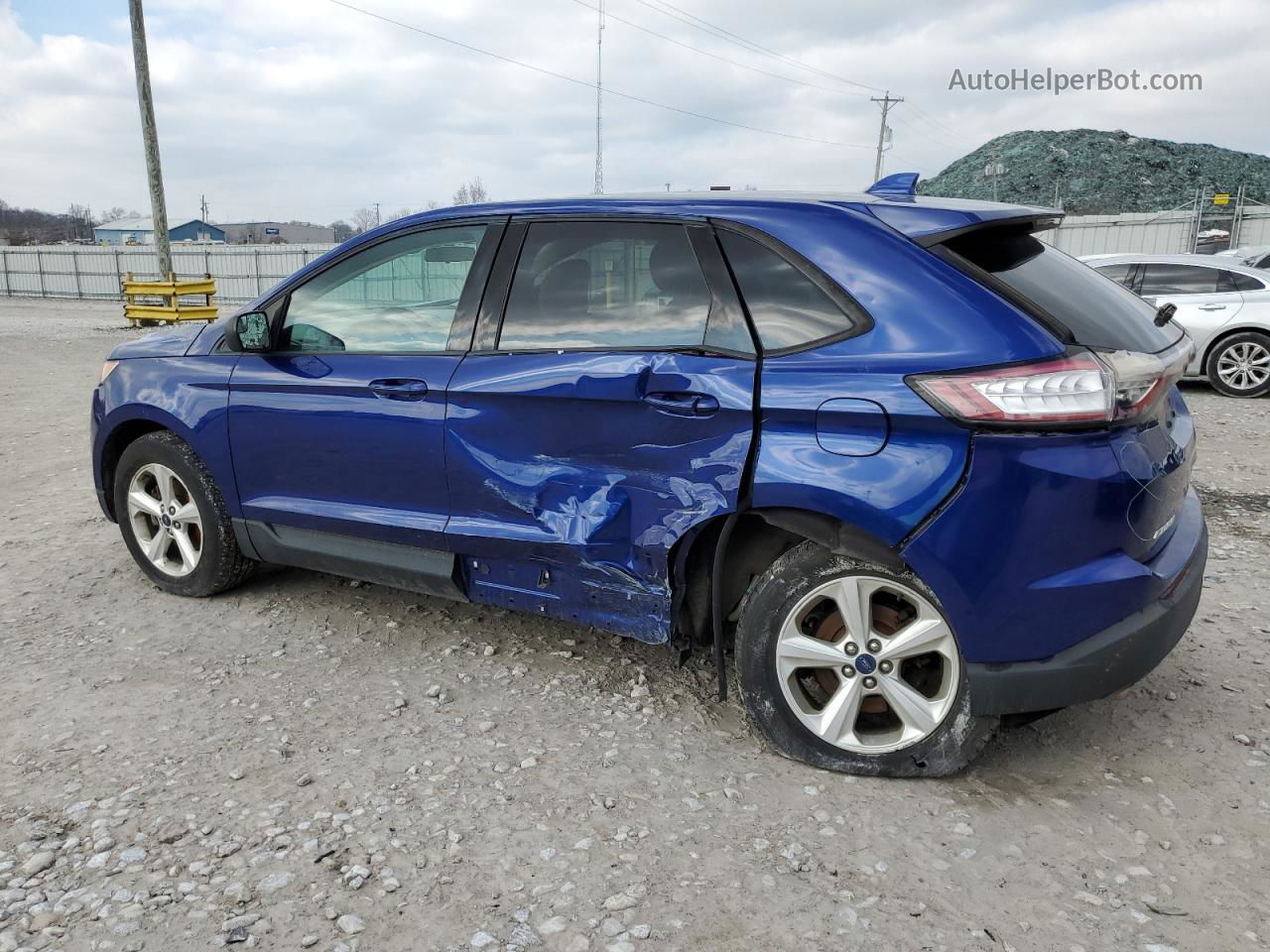 2015 Ford Edge Se Синий vin: 2FMTK3G80FBB39570