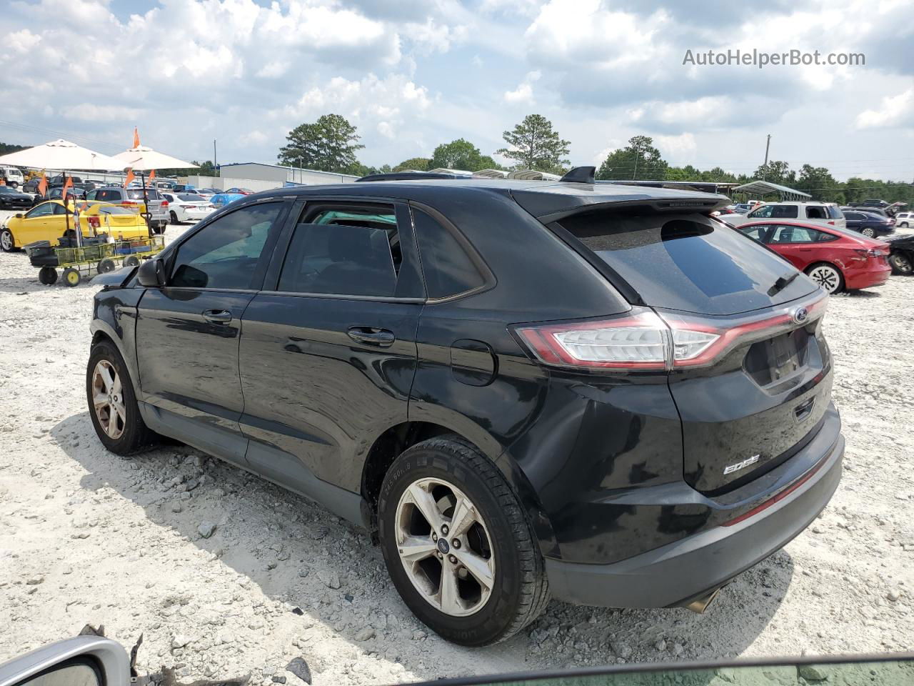 2015 Ford Edge Se Black vin: 2FMTK3G80FBB48446