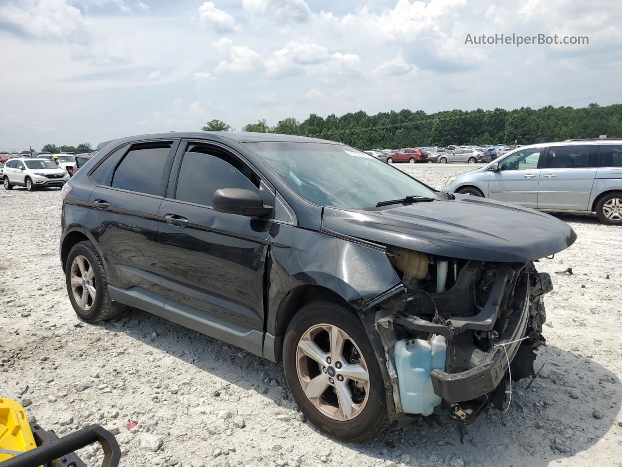 2015 Ford Edge Se Black vin: 2FMTK3G80FBB48446