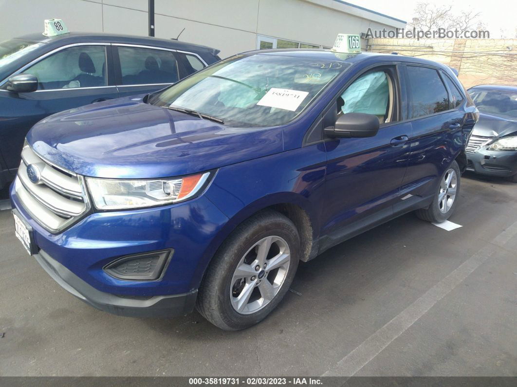 2015 Ford Edge Se Blue vin: 2FMTK3G80FBB68292