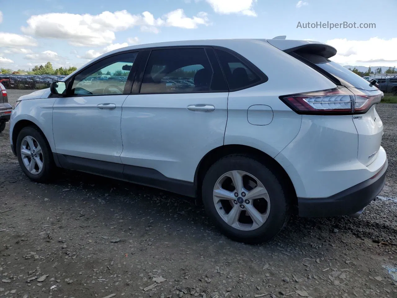 2015 Ford Edge Se White vin: 2FMTK3G81FBB96800