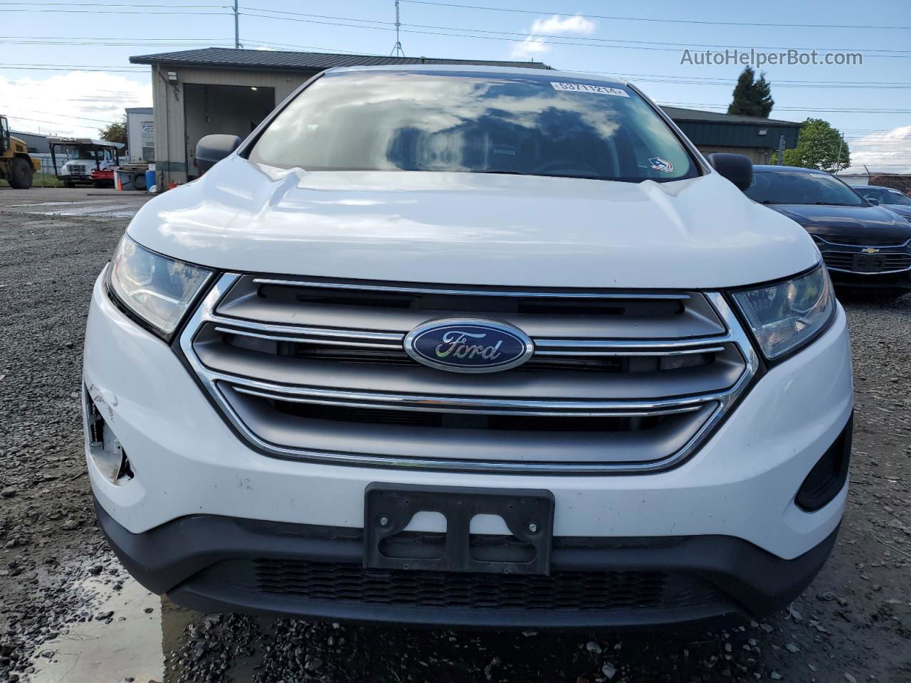 2015 Ford Edge Se White vin: 2FMTK3G81FBB96800