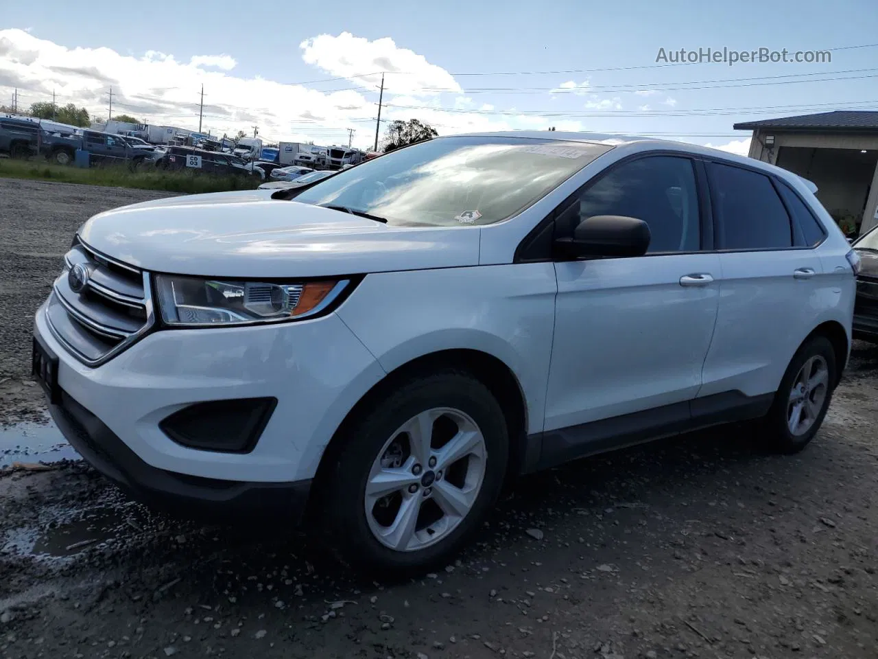 2015 Ford Edge Se White vin: 2FMTK3G81FBB96800