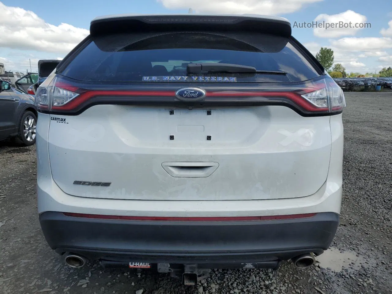 2015 Ford Edge Se White vin: 2FMTK3G81FBB96800