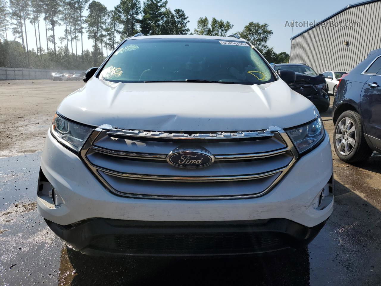 2015 Ford Edge Se White vin: 2FMTK3G81FBC28824