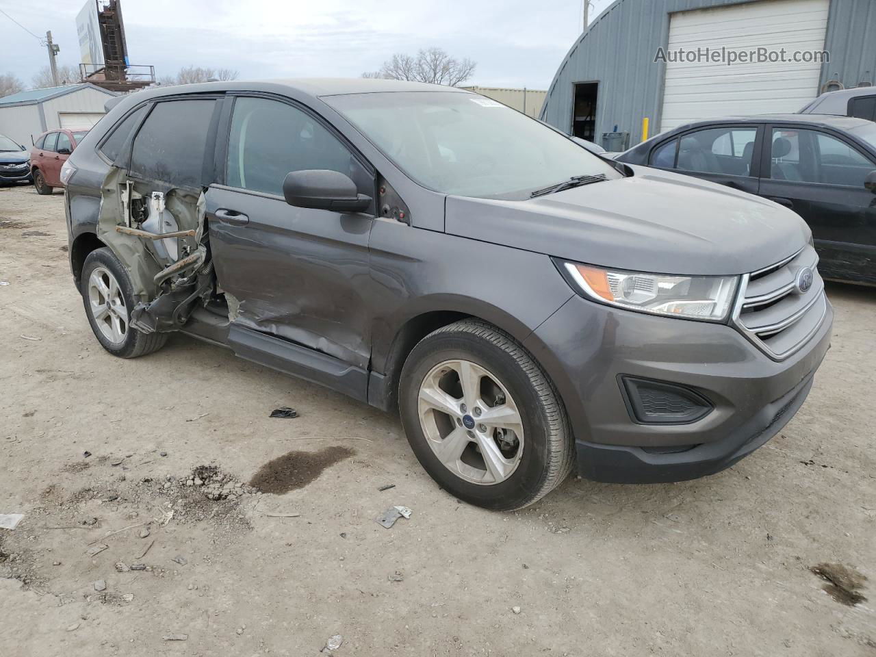 2015 Ford Edge Se Серый vin: 2FMTK3G82FBC04497