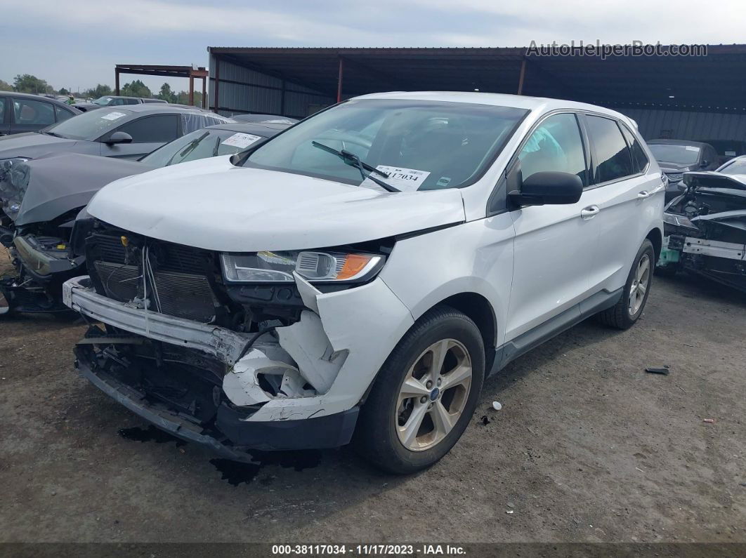 2015 Ford Edge Se White vin: 2FMTK3G88FBB39638